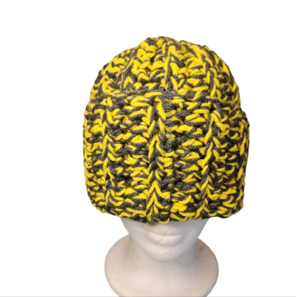 Gray/Yellow Winter Hat